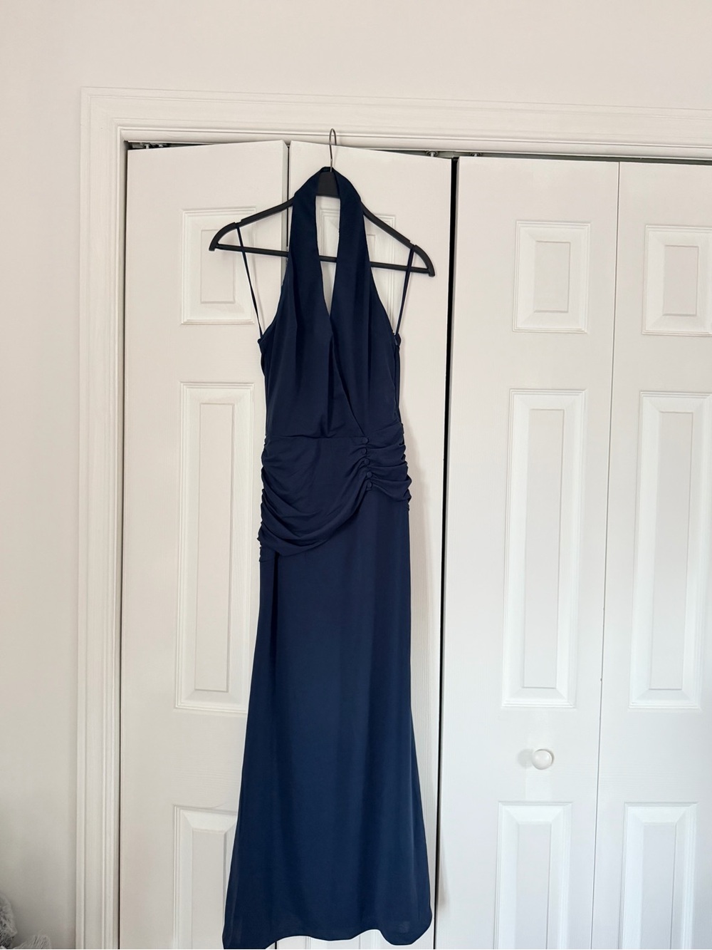 Princess Polly Navy Halter Maxi Dress